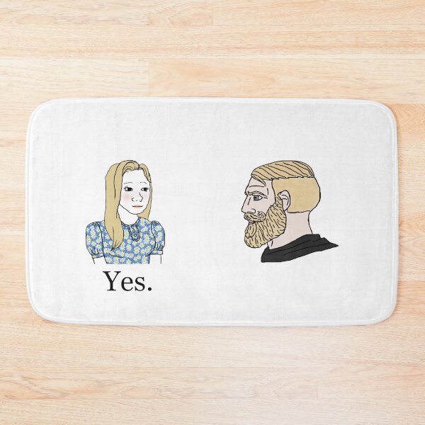 Item preview, Trad Girl Yes and Chad Meme designed and sold by CyberRex.