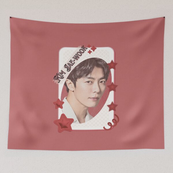 Item preview, Kim Jae-wook (김재욱) Korean Actor Kdrama Card Red Aesthetic Collage Design designed and sold by AJUNICE STUDIO.