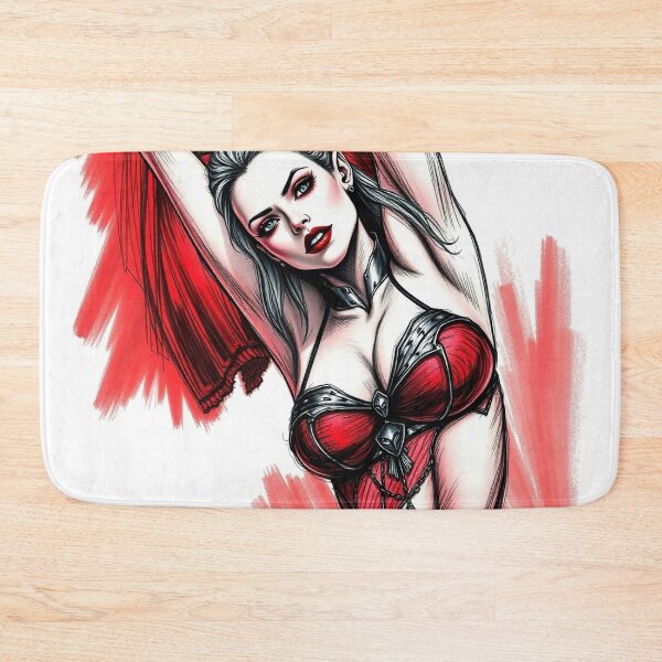 Item preview, Sexy Vampire demon fantasy punk horror Girl illustration designed and sold by Vintage Designs +.
