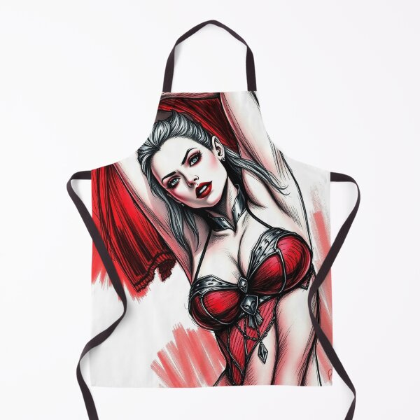 Item preview, Sexy Vampire demon fantasy punk horror Girl illustration designed and sold by Vintage Designs +.