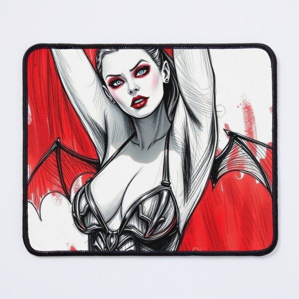 Item preview, Sexy Vampire demon fantasy punk horror Girl illustration designed and sold by Vintage Designs +.