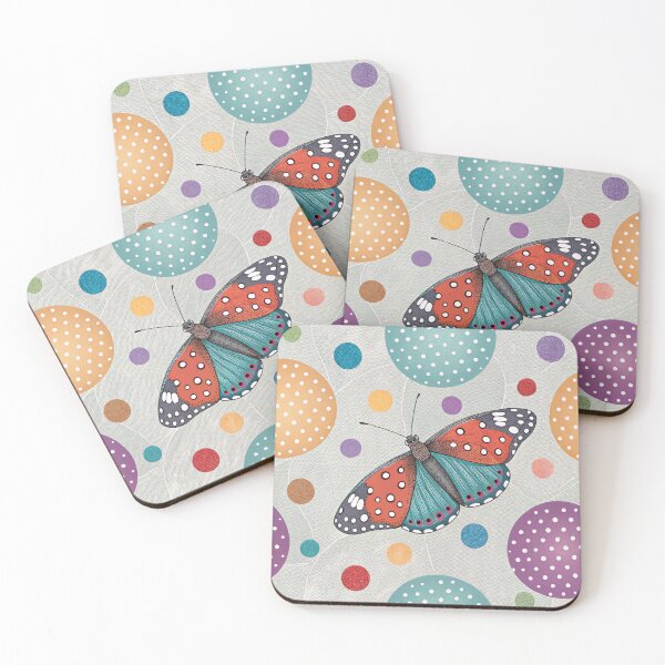 Item preview, Retro Butterfly on Polka Dots designed and sold by Fabrifrank.