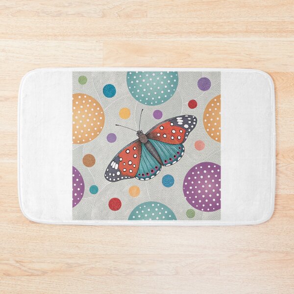 Item preview, Retro Butterfly on Polka Dots designed and sold by Fabrifrank.
