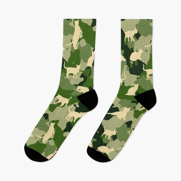 Item preview, Cute Camo Cat Pattern Green designed and sold by BeebooDesign.