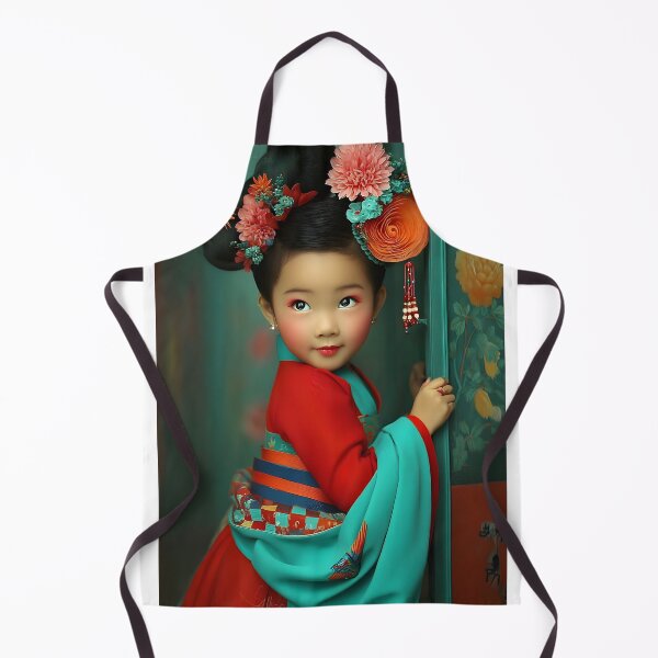 Item preview, Elegant Young Girl in Traditional Vibrant Attire designed and sold by Artessie.