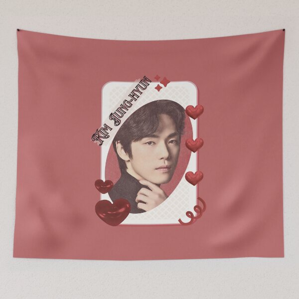 Item preview, Kim Jung-hyun (김정현) Korean Actor Kdrama Card Red Aesthetic Collage Design designed and sold by AJUNICE STUDIO.