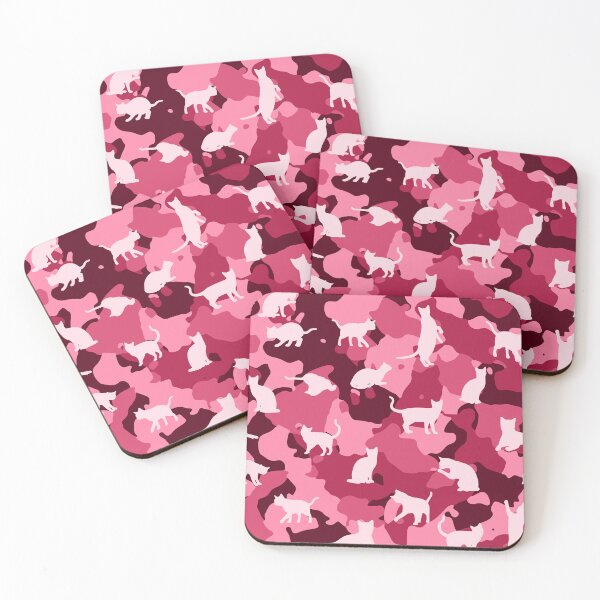 Item preview, Cute Camo Cat Pattern Pink designed and sold by BeebooDesign.