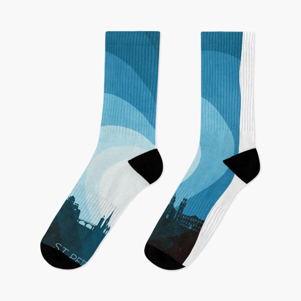 Item preview, St Peter Port Guernsey Channel Islands Skyline Hearts Blue designed and sold by ArtPrints.