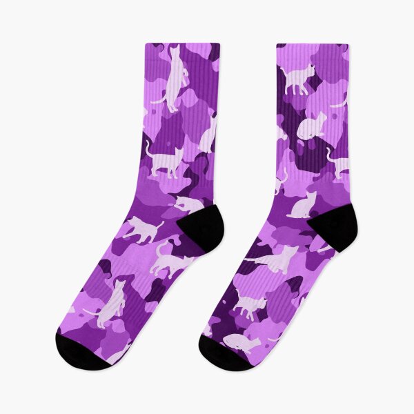 Item preview, Cute Camo Cat Pattern Purple designed and sold by BeebooDesign.