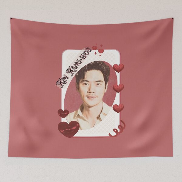 Item preview, Kim Kang-woo (김강우) Korean Actor Kdrama Card Red Aesthetic Collage Design designed and sold by AJUNICE STUDIO.