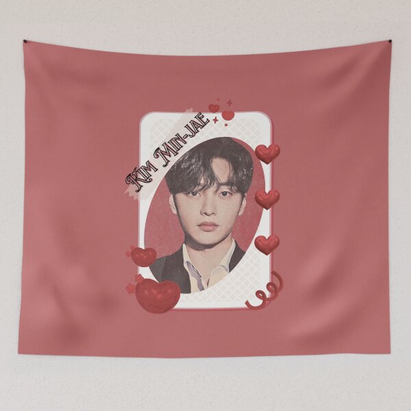 Item preview, Kim Min-jae (김민재) Korean Actor Kdrama Card Red Aesthetic Collage Design designed and sold by AJUNICE STUDIO.