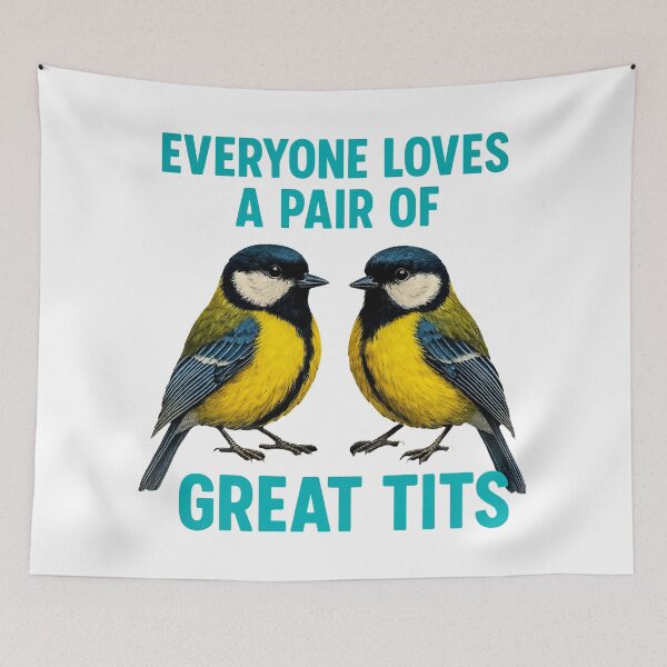 Item preview, Everyone Loves A Pair of Great Tits designed and sold by Angry Swan Designs.