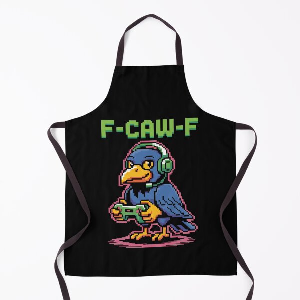 Item preview, F-CAW-F Pixel Art Raven Gamer Tee - 8-Bit Crow Controller designed and sold by DarylWelsh2024.