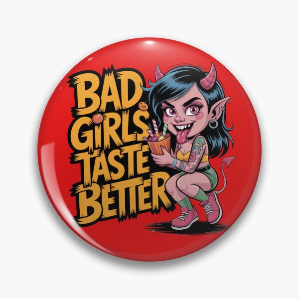Item preview, Flirty Halloween Demon Girl “Bad Girls Taste Better” designed and sold by RDRdesign.