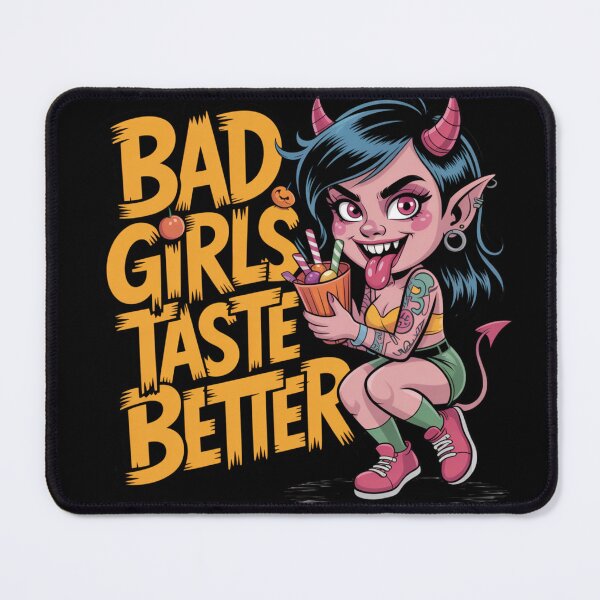 Item preview, Flirty Halloween Demon Girl “Bad Girls Taste Better” designed and sold by RDRdesign.