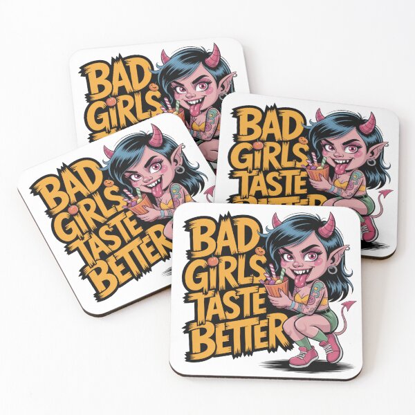 Item preview, Flirty Halloween Demon Girl “Bad Girls Taste Better” designed and sold by RDRdesign.