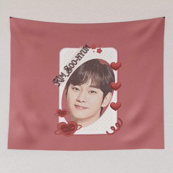Item preview, Kim Soo-hyun (김수현) Korean Actor Kdrama Card Red Aesthetic Collage Design designed and sold by AJUNICE STUDIO.