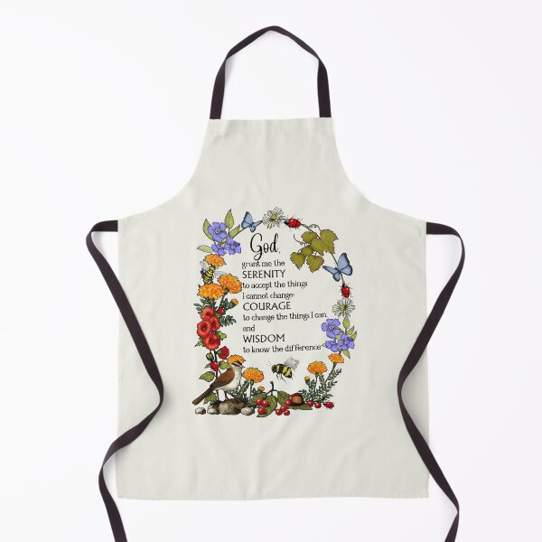 Item preview, Serenity Prayer, Flowers, Butterflies, Bees, and Ladybugs Illustration designed and sold by JoyfulWhimsy.