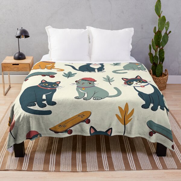 Item preview, Autumn Cat Pattern, Cozy Cats, Fall Pet Art, Warm Cat Lover Gift, Cute Feline Design, Seasonal Cat Illustration, Pumpkin Cat Pattern, Autumn Leaves Cats designed and sold by ArtDesignTp.
