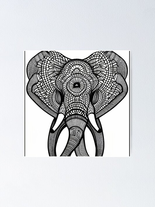 Thumbnail 1 of 3, Poster, Elephant Stripes designed and sold by RAISC.