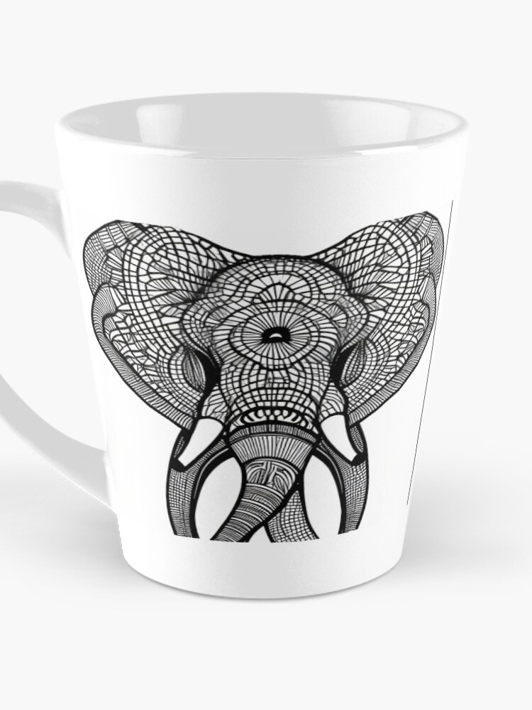 Thumbnail 3 of 4, Coffee Mug, Elephant Stripes designed and sold by RAISC.