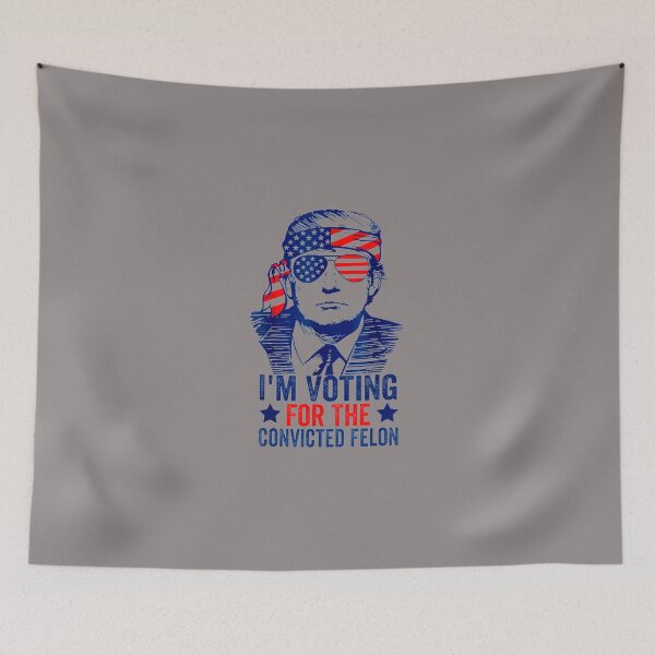 Item preview, I'M-VOTING-FOR-THE-CONVICTED-FELON-FUNNY-TRUMP-2024-T-SHIRT-(3) designed and sold by ChristosFink.