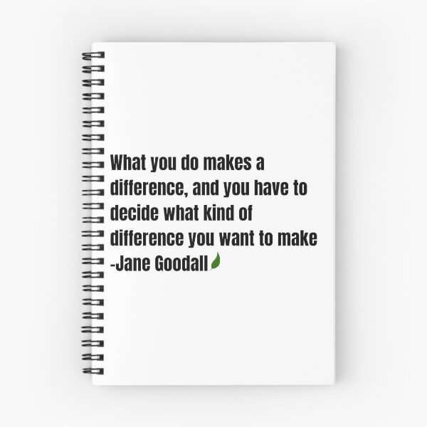 Item preview, Jane Goodall Quote “What You Do Makes a Difference, and You Have to Decide What Kind of Difference You Want to Make” Inspirational Environmental Text Design designed and sold by AlienTechs.