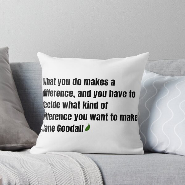 Item preview, Jane Goodall Quote “What You Do Makes a Difference, and You Have to Decide What Kind of Difference You Want to Make” Inspirational Environmental Text Design designed and sold by AlienTechs.