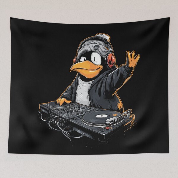 Item preview, Penguin DJ designed and sold by StudioRedKoala.