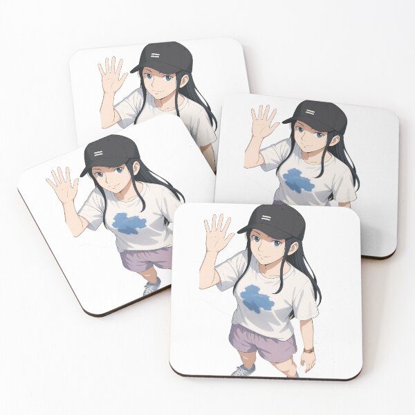 Item preview, Anime Girl Waving Hello – Sporty Summer Outfit with Cap and Smile designed and sold by andriassaputro.