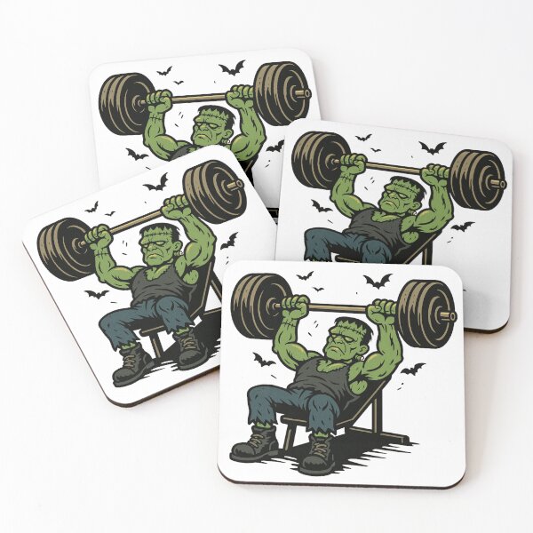 Item preview, Frankenstein Monster Weightlifting Halloween Bench Press Workout Design designed and sold by Bmd4Fitness.