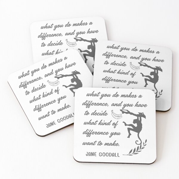 Item preview, Jane Goodall quotes, what you do makes a difference, Sticker, T-shirt designed and sold by phiawdesign9.