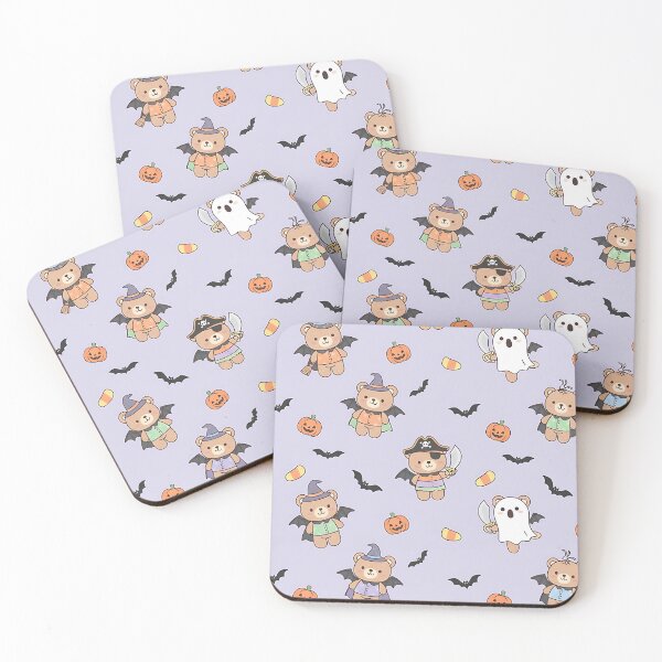 Item preview, Halloween Teddy Bear Pattern, Cute Bear Costume, Spooky Ghost Pumpkin, Kawaii Seamless Halloween Print, Pastel Halloween Design, Witch Pirate Teddy, Autumn Trick or Treat Bears designed and sold by ArtDesignTp.