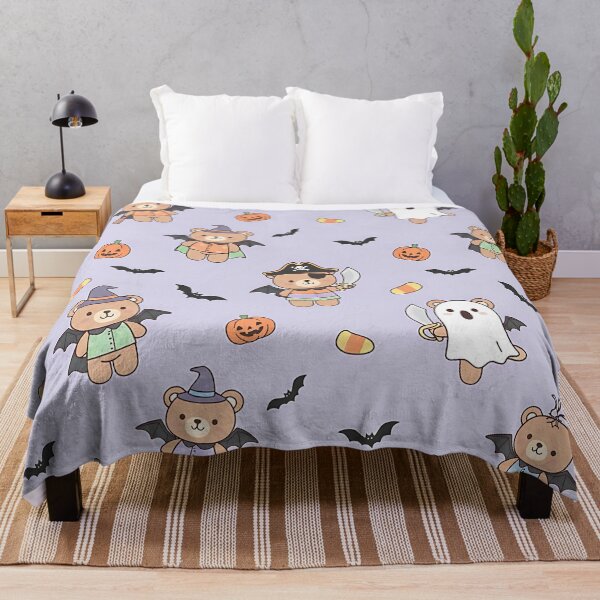 Item preview, Halloween Teddy Bear Pattern, Cute Bear Costume, Spooky Ghost Pumpkin, Kawaii Seamless Halloween Print, Pastel Halloween Design, Witch Pirate Teddy, Autumn Trick or Treat Bears designed and sold by ArtDesignTp.