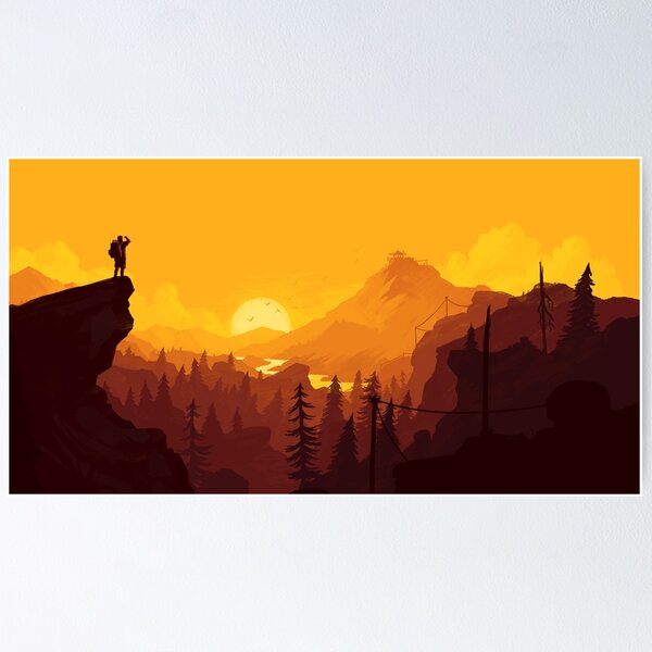 Vista previa del artículo con la obra «Firewatch Art Design - 4k», diseñado y vendido por Colxbat.