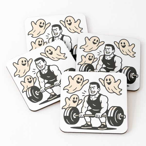 Item preview, Ghost Cheerleaders Deadlift Funny Halloween Weightlifting Gym Design designed and sold by Bmd4Fitness.