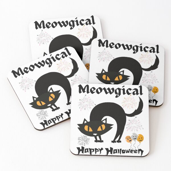 Item preview, Meowgical Happy Halloween Black Cat Design – Cute Witchy Cat Halloween Gift designed and sold by AlienTechs.