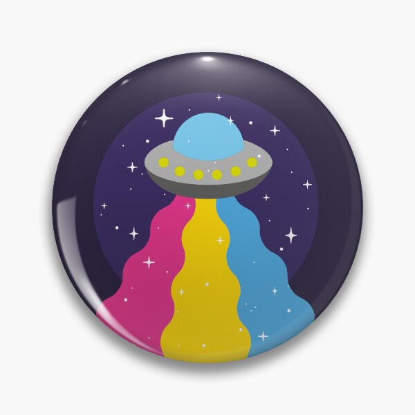 Item preview, Pansexual Flag UFO – Subtle LGBTQ+ Pride for Everyday Wear designed and sold by SafeSpace-co.