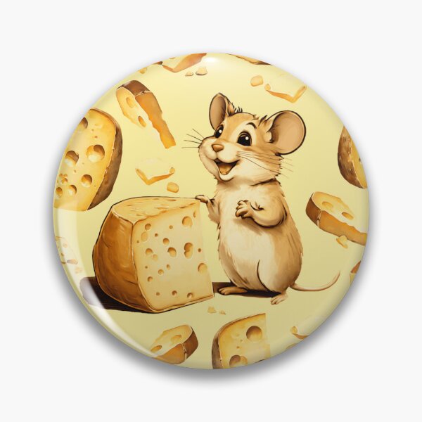 Item preview, Happy Mouse with Cheese Illustration | Mouse Art | Mouse Illustration | Mouse Lover | Cheese Lover designed and sold by UnhingedBird.