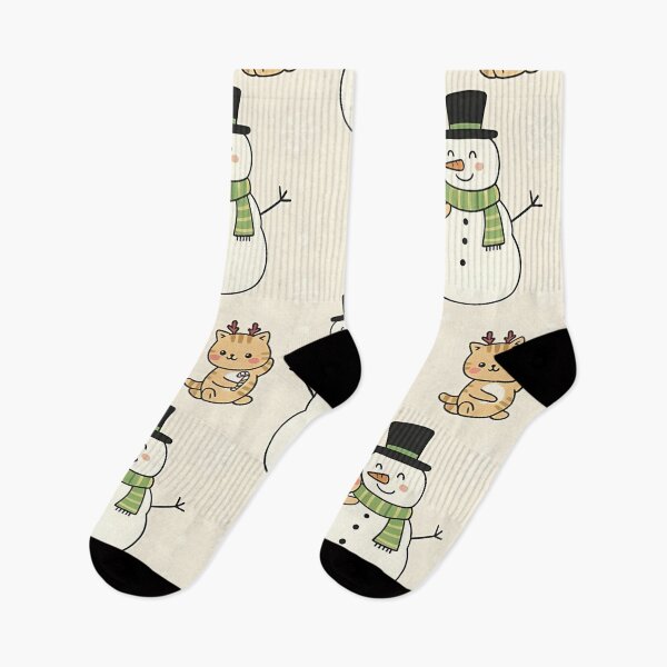 Item preview, Winter Cat Pattern, Snowman Cats, Cute Cozy Pets, Christmas Cat Design, Kawaii Winter Animals designed and sold by ArtDesignTp.
