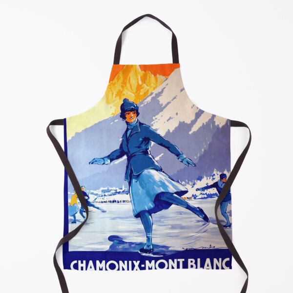 Item preview, Vintage Chamonix-Mont Blanc Travel Poster | Art Deco Style | Winter Sports & Ice Skating | Paris-Lyon-Mediterranee Railway designed and sold by artofuniverse.