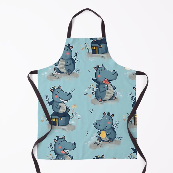 Item preview, Reading Hippo Pattern, Cozy Animal Design, Cute Book Lover, Kawaii Hippo Illustration designed and sold by ArtDesignTp.