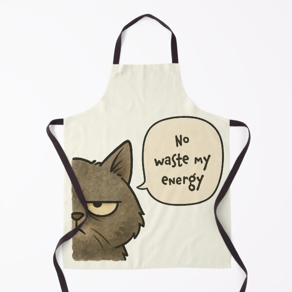 Item preview, No waste my energy designed and sold by Nope Cats.