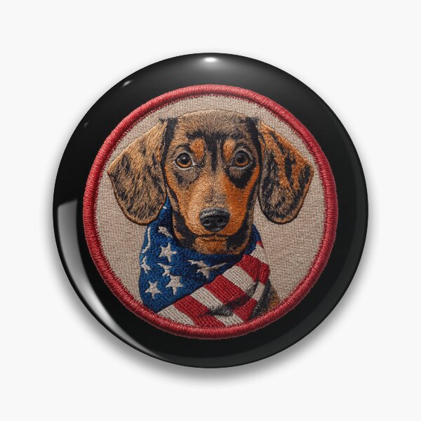 Item preview, Dachshund Sausage Dog Patch Embroidery Fabric Stitched Patch designed and sold by HappyPatchClub.