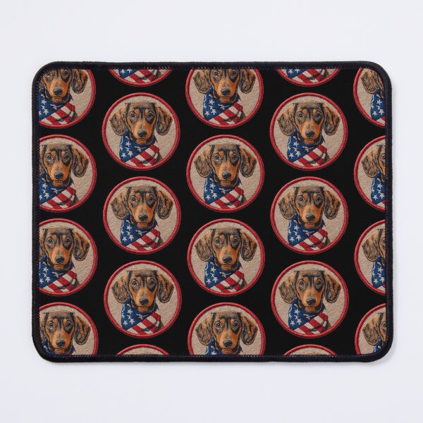 Item preview, Dachshund Sausage Dog Patch Embroidery Fabric Stitched Patch designed and sold by HappyPatchClub.