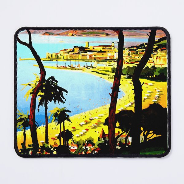 Item preview, Vintage Cannes Travel Poster | French Riviera Art Print | Côte d'Azur Decor | Summer & Winter Beach Scene | Colorful Retro Wall Art designed and sold by artofuniverse.