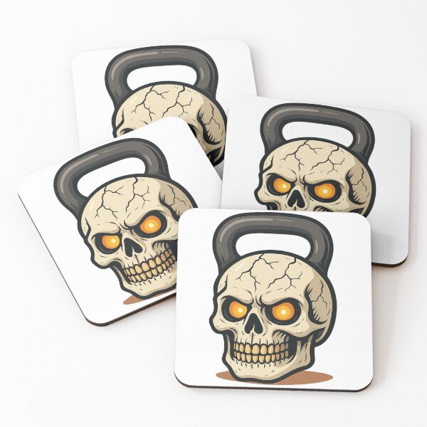 Item preview, Inferno Skull Kettlebell Dark Fitness Halloween Workout Design designed and sold by Bmd4Fitness.