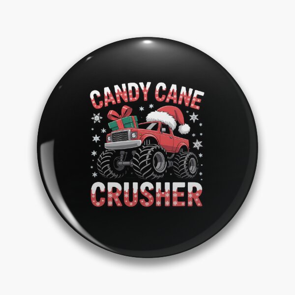 Item preview, Christmas Candy Cane Crusher Xmas Monster Truck designed and sold by DrewLeuschke.