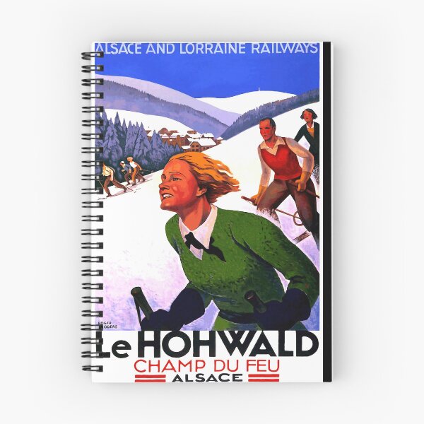 Item preview, Vintage French Travel Poster | Roger Broders Art | Skiing in Alsace | Le Hohwald & Lorraine Railways | Art Deco Print designed and sold by artofuniverse.