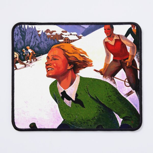 Item preview, Vintage French Travel Poster | Roger Broders Art | Skiing in Alsace | Le Hohwald & Lorraine Railways | Art Deco Print designed and sold by artofuniverse.